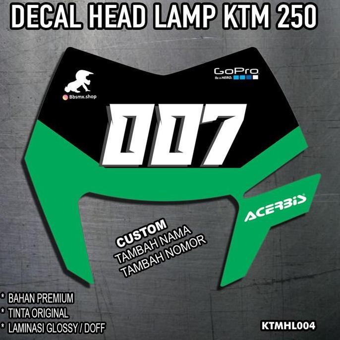 Decal   Head   Lamp   KTM    250