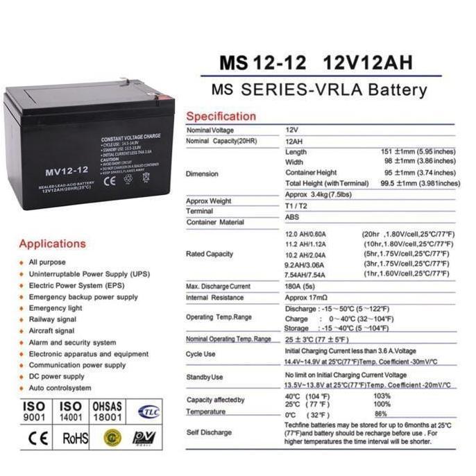 VIWIUWIU 6 volt 4.5 Amper Battery motor mainan anak mobil mobilan Aki Sepeda Listrik Battery 6v 7ah 
