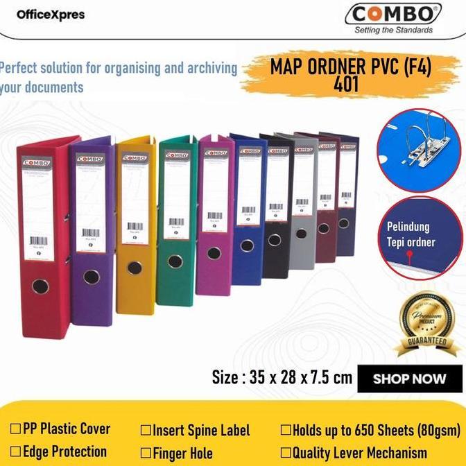 Ordner Map F4 Folio PVC / Ordner Map Plastik Legal File PVC 401 Combo ready
