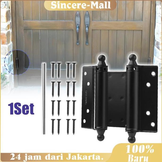 VIWIUWIU Engsel Bolak Balik 3 Inch / Engsel Per Double 2 Arah Bolak Balik / Engsel Pintu Dorong Bera