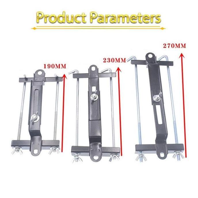 BAIAVY 19/23/27cm Universal Dapat Disesuaikan Tatakan Aki Mobil ,Tatakan Aki Mobil/Bracket Aki Avanz