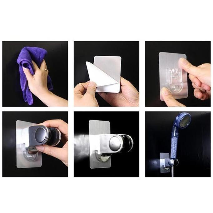 Plumbing- Holder Hanger Tempel Dudukan Bracket Gantungan Kepala Head Jet Bidet Shower Kamar Mandi To