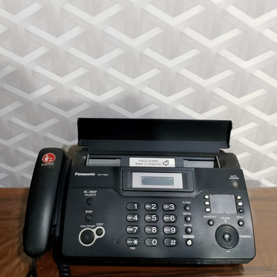 Mesin Telepon Fax Termal Bekas Pakai Kertas Gulungan Paper Automatic Cutter Faxcinile PANASONIC KX-F