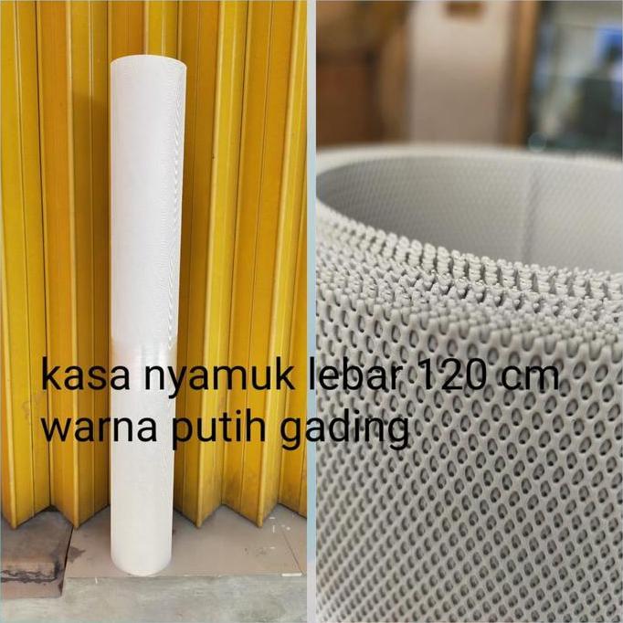 Kasa Nyamuk Aluminium Lebar 120 Cm Warna Putih Gading Abu Abu Coklat Hitam Tahan Air & Panas Matahar