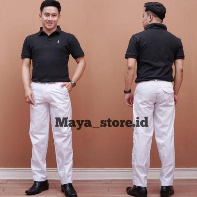 Top Celana Bahan Top Celana Bahan Celana Putih Kain Pria Panjang Katun
