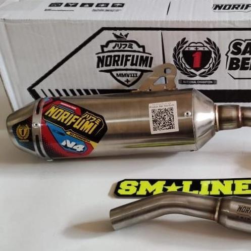 Knalpot Norifumi N4 original stainless untuk CRF 150 L