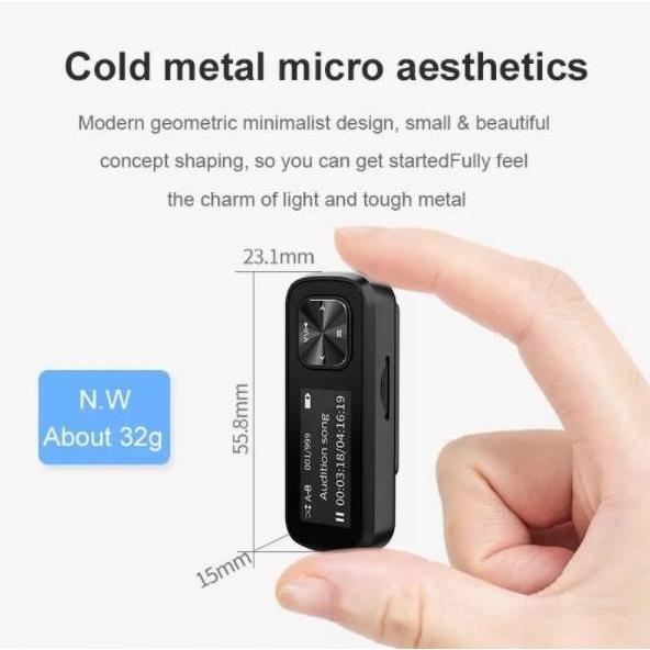 MP3 Player 32GB - IC Recorder - FM - OTG - Sports Clamp Philips SA1102