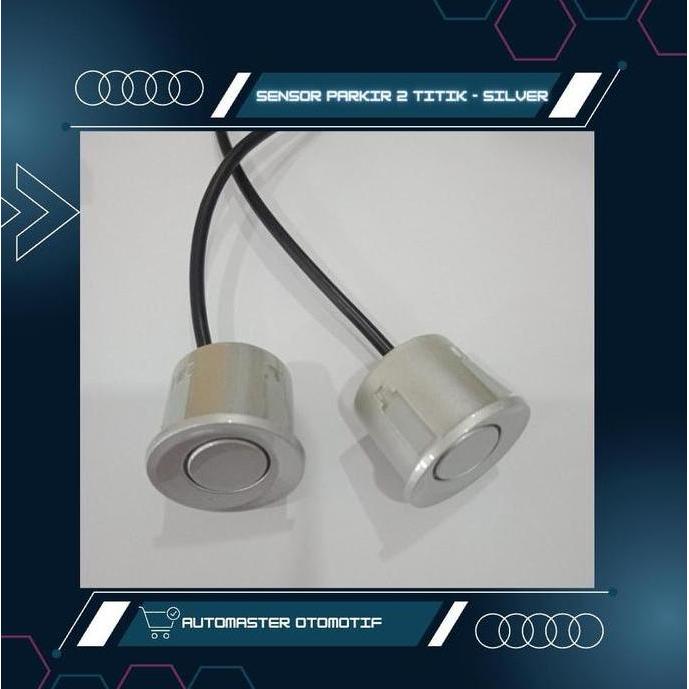 NEW - DOMO Sensor Parkir Mobil Mundur 2 Titik Bunyi Beep TERMURAH - Silver