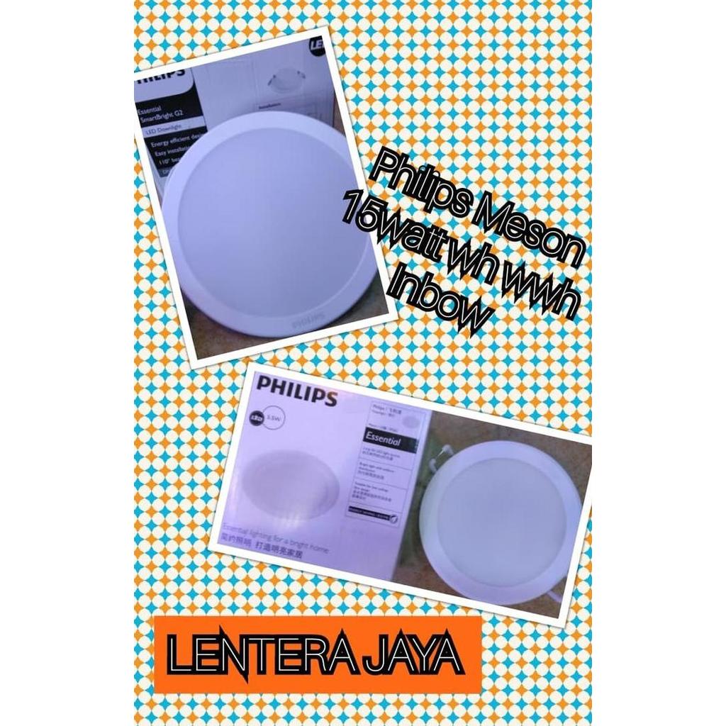 NEW Lampu Downlight Panel LED 15watt 15 Watt 15w White Wwh Philips 6 Inch