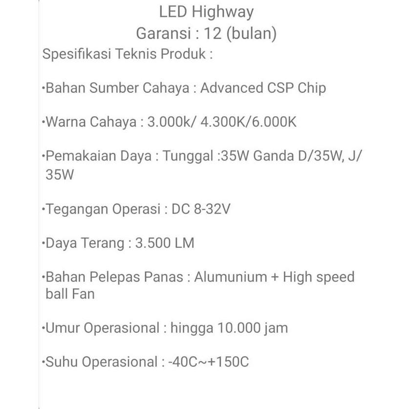 LED H11,H7,HB4 Autovision Tuner Rs 35 Watt 3 Warna