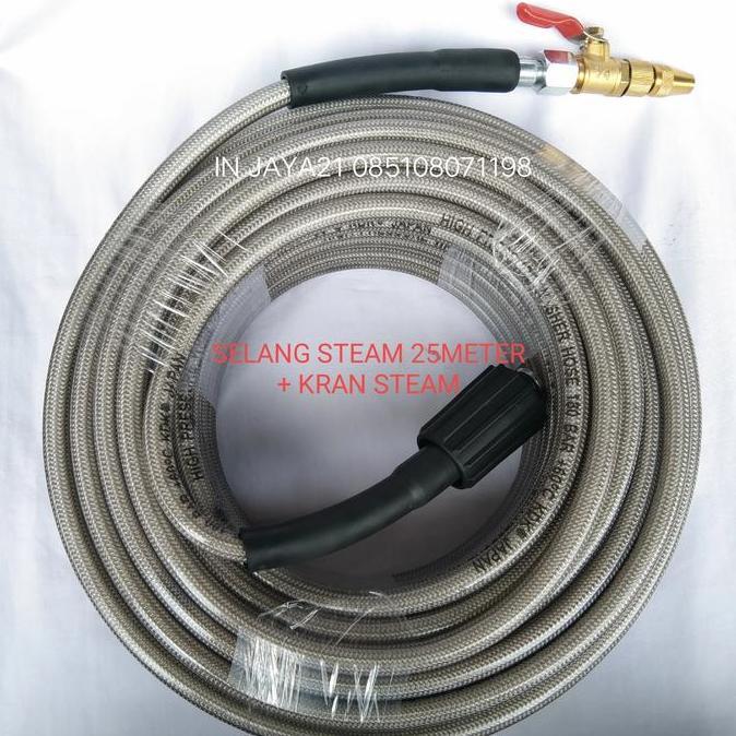 TERMURAH - Set Selang Steam 25Meter + Kran Steam Untuk Mesin Steam Kodok