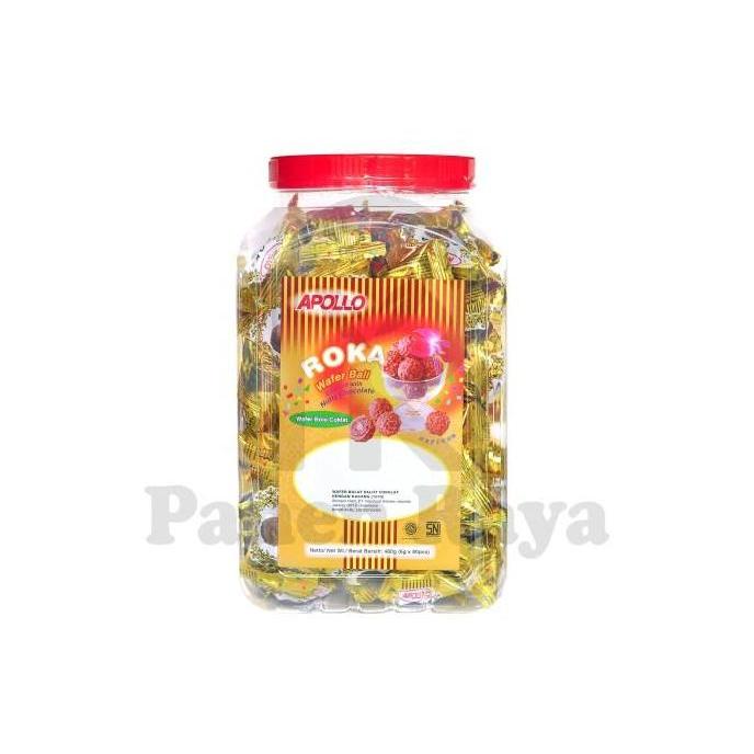 Roka Apollo Coklat Wafer Ball isi 80 Pack Kemasan Toples