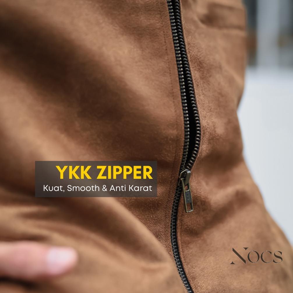 DISKON ESNS Bomber Jaket Suede Premium Pria Original Vintage Keren Jacket Tebal Original Terbaru Cow