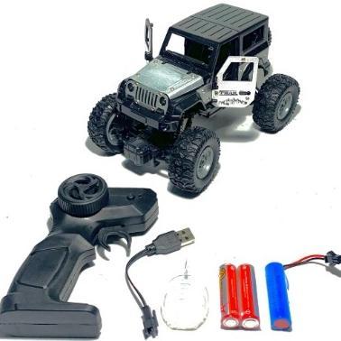 BEST SELLER MOBIL JEEP REMOTE CONTROL RC OFFROAD 1:20 ANTI AIR DENGAN EFEK ASAP, LAMPU LED & BAN KAR