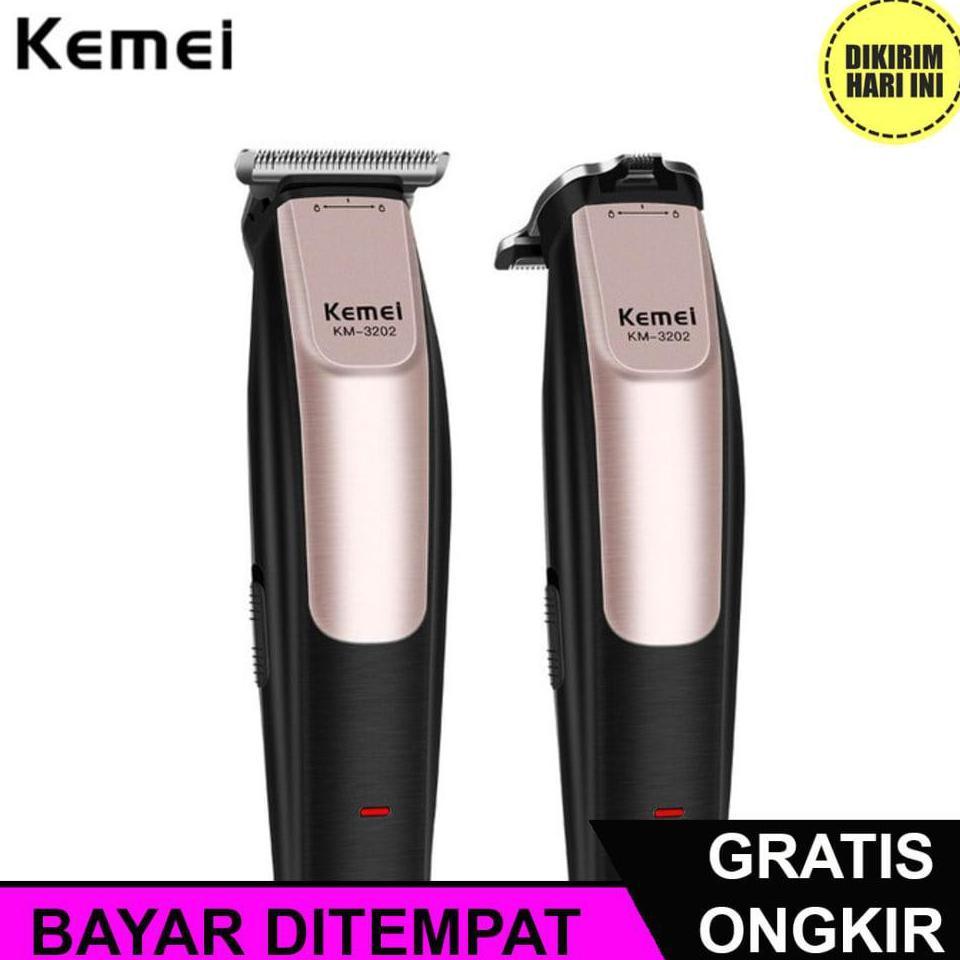 NEW (BAYAR DITEMPAT) JC237 KEMEI HAIR CLIPPER MODELLING 2 IN 1 ALAT CUKUR RAMBUT KM-3202 ORIGINAL [t