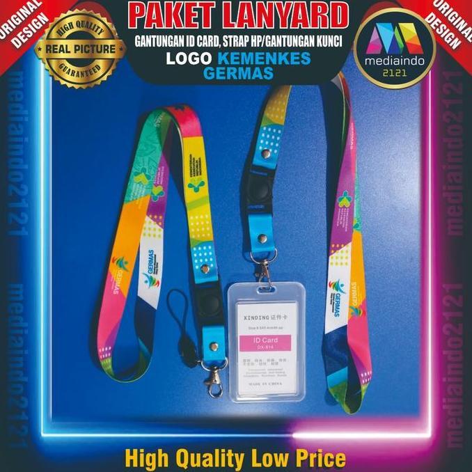 Lanyard Printing KEMENKES GERMAS (Paket Exclusive) ready