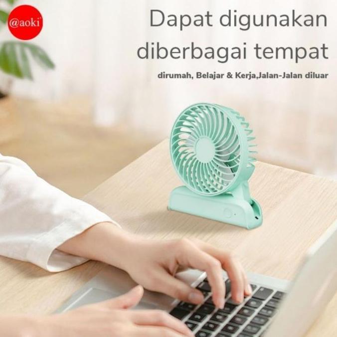 Aoki Mini Fan Portable USB Charge / Kipas Angin Genggam + Lipat