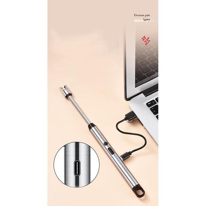 Pemantik kompor elektrik pemantik listrik USB Type C rechargeable korek kompor elektrik