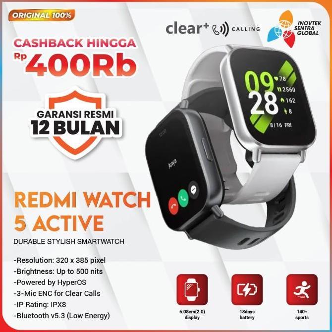 Xiaomi Mi Redmi Watch 5 Active / 3 Active Smartwatch - Garansi Resmi