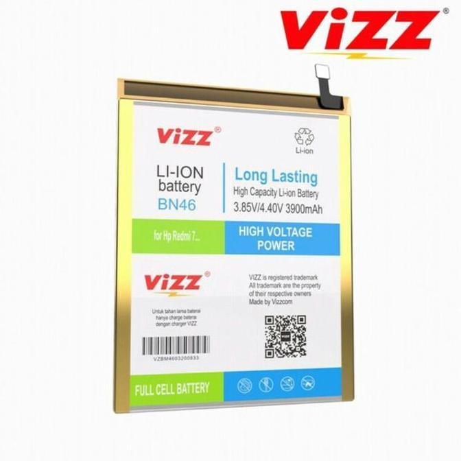Baterai Vizz BN46 Redmi 7 Redmi Note8 Original Vizz double Power