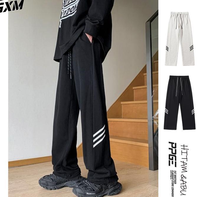 Celana Katun Stretch Celana Pria Pinggang Karet Kulot