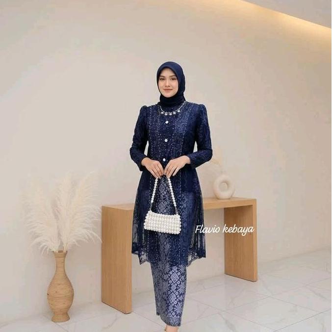 STELAN KEBAYA TUNIK SHALOM - KEBAYA MEWAH PESTA BRIDESMAID & WISUDA. LM