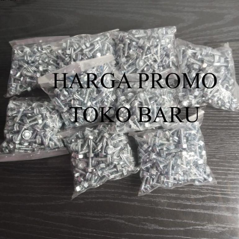 EJ baut roofing baut rumping 1016 100 pcs scrup baja ringan 1016 baut rooping