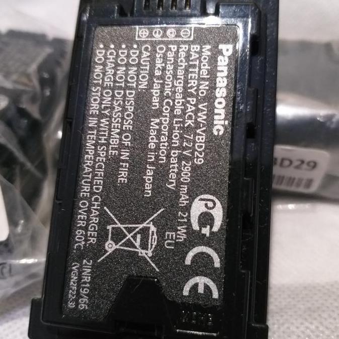 Ready Baterai Panasonic Vw-Vbd29 For Hc-Mdh2, Mdh3, Pv100, X1000 Berkualitas