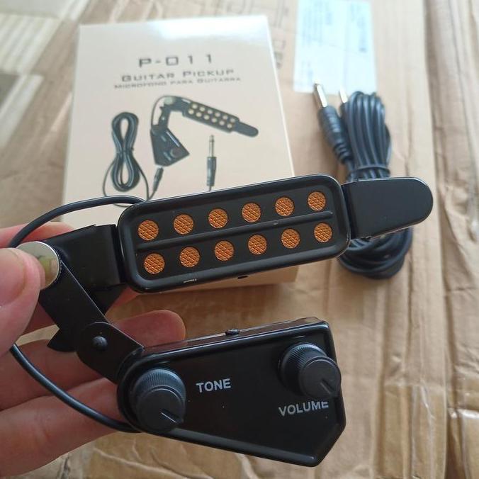 Pickup spul gitar akustik 12 hole with Volume p011/pickup gitar
