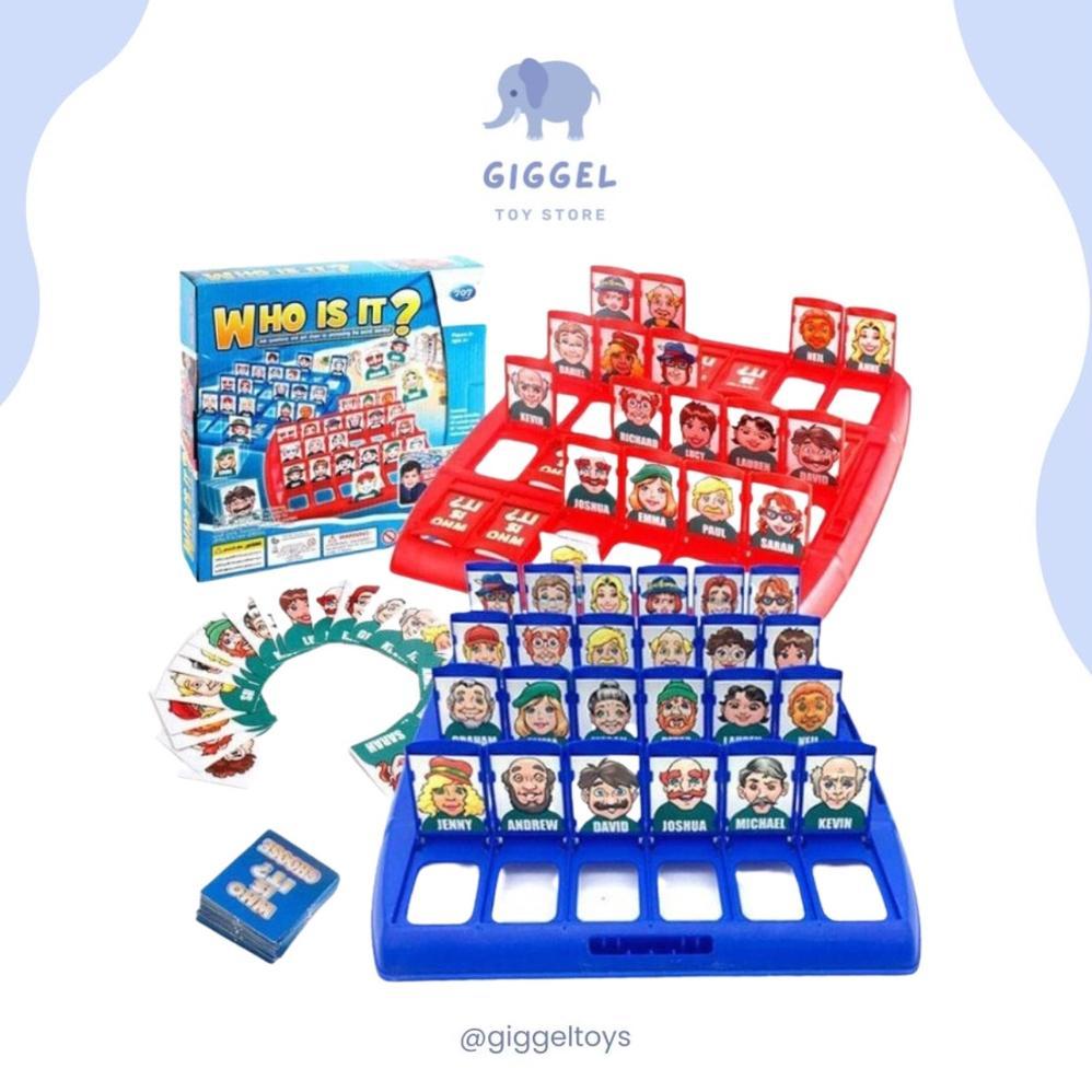 [ Giggel ] Mainan Anak Tebak Gambar Board Game Who is it / tebak-tebakan orang / Board Games