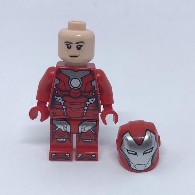 Promo Lego minifigure Iron Rescue Red Armor Pepper Potts SH665 76164 Diskon