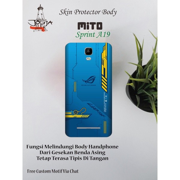 Garskin Case Dapat 2 Pcs Garskin Hp Mito Sprint A19 Motif Rog - Free Custom Via Chat Custom Bisa COD