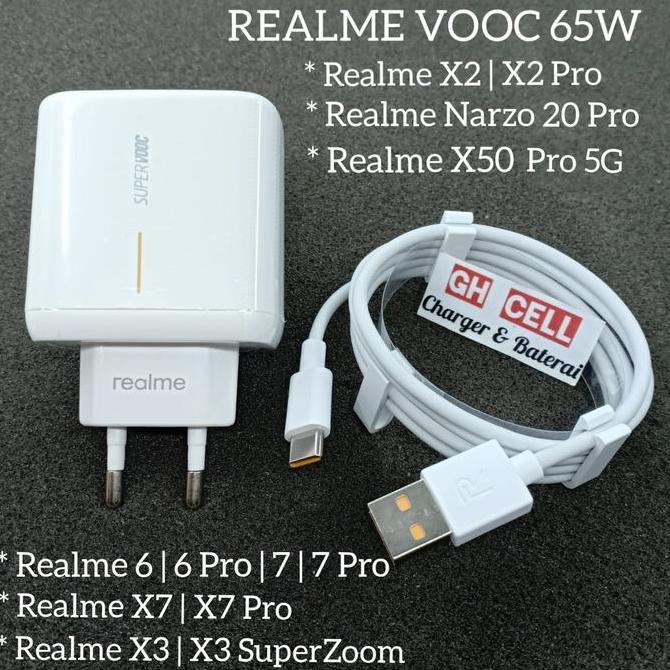 Charger Original Realme Supervooc 65W Type-C Realme 7 7 Pro X7 X7 Pro Kode 193