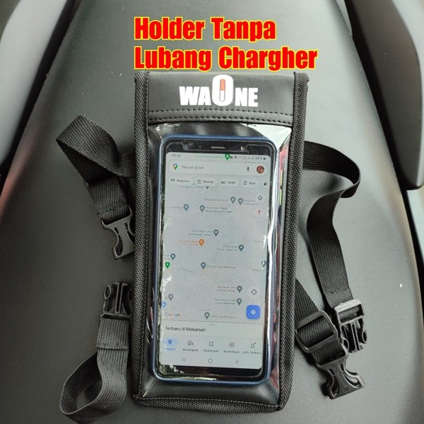 Holder Hp Motor Bahan Kulit Sintetis  Tas Holder Hp Di Stang Motor  Holder Hp Di Dasbor Motor