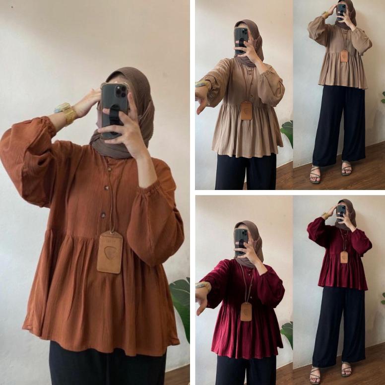 CUCI GUDANG Atasan Baju Gamis maxy dress Alesha wanita terbaru 2023 baju lebaran remaja dewasa murah