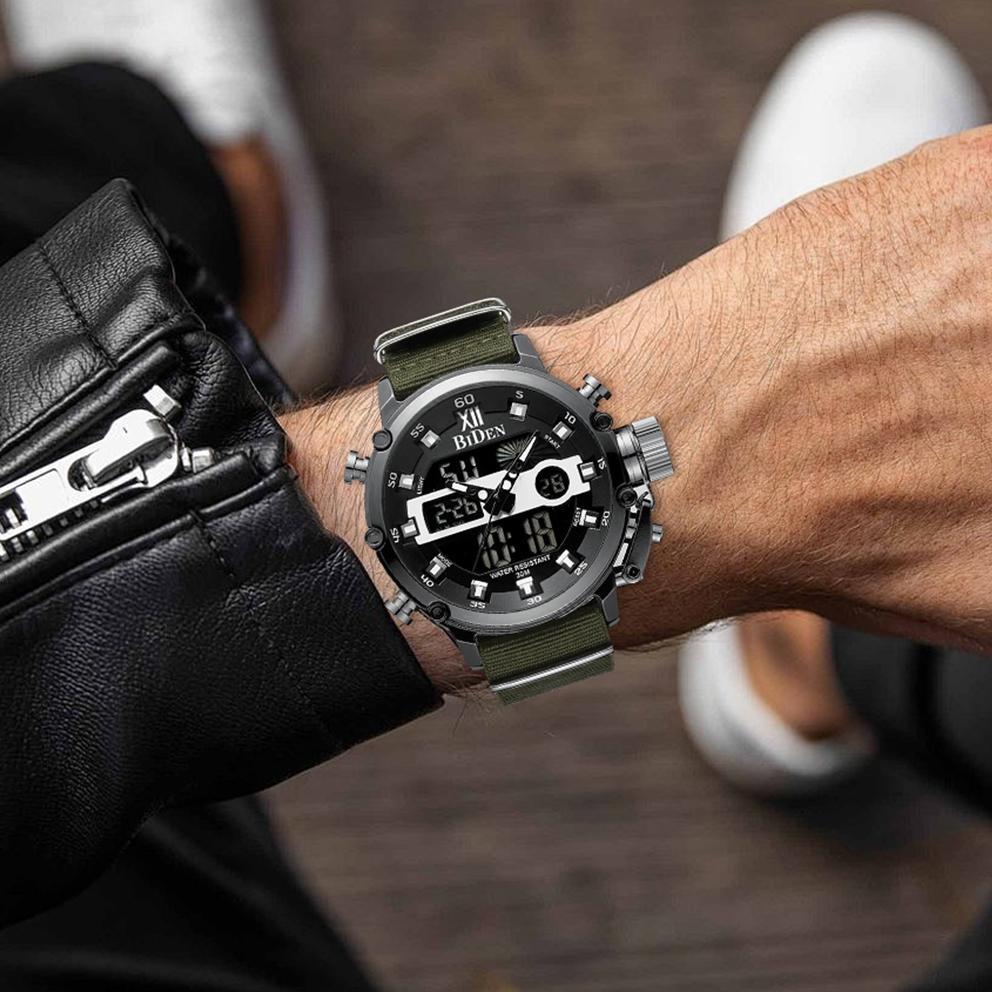 Exclusive Biden Jam Tangan Pria 0164 Anti Air Sport Militer Analog Digital Luminous Display