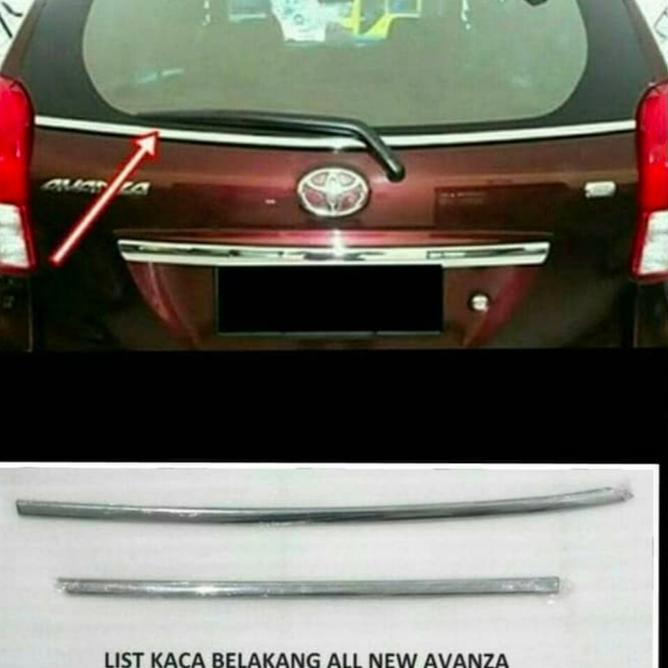 List Lis Kaca Xenia 2012 Kaca Belakang Chrome All Avanza/Veloz/Xenia 2012-2018