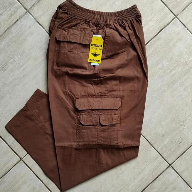 Celana Panjang Pria Laki Cargo Kantong Pinggang
