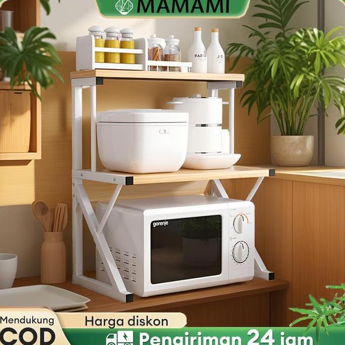 Rak oven microwave Rak Bumbu Dapur Portable Oven Rak Rak Microwave Perlengkapan Multifungsi Dapur ra