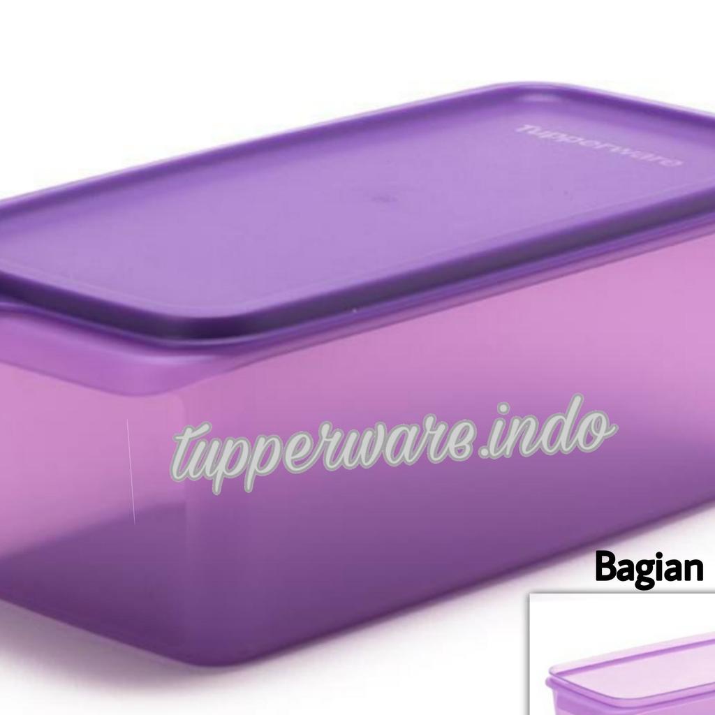 Tupperware Large Stak N Stor 2.2L 1Pc Toples Plastik Ungu Biru Wadah Kue Bolu Tempat Cemilan Lebaran