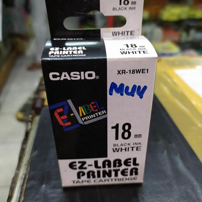 TERBARU - Print Label Casio 18 mm putih