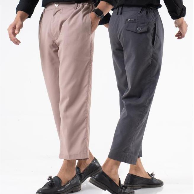 Celana Sirwal Pria Celana Sirwal Pria Ankle Pants Formal Katun Semiwool