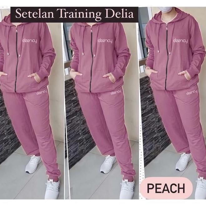 Www2 Setelan Training Delia Training Wanita Jumbo Baju - Hoodie L Xl
