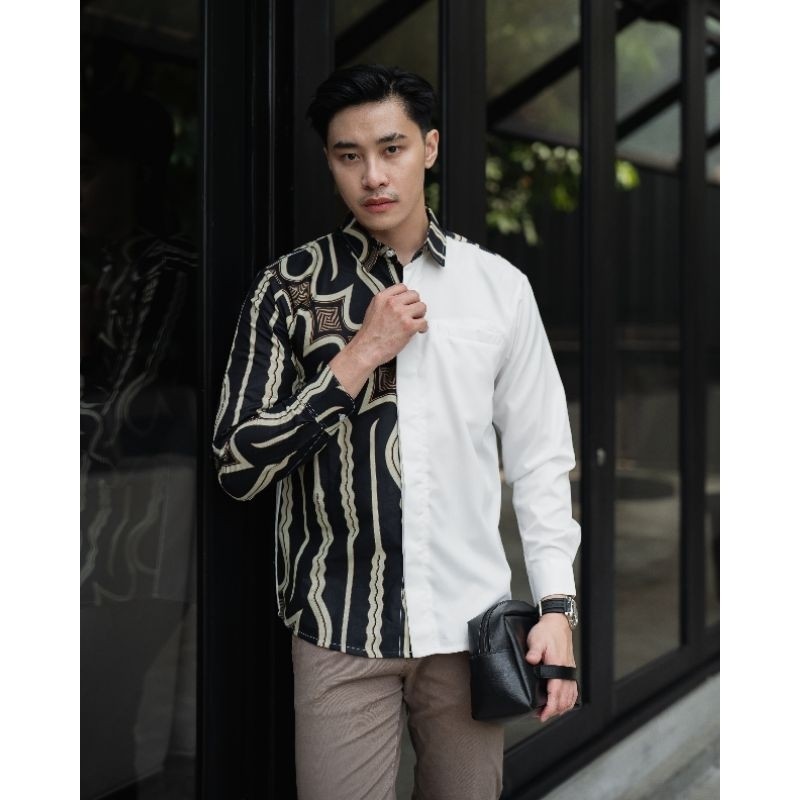 Kemeja Batik Pria Nuc.Id Arya 04 (Bw-Hitam)