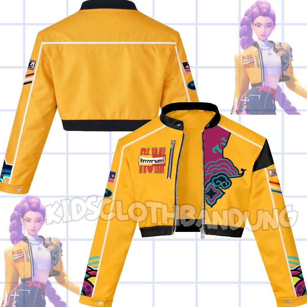 FREE ONGKIR JAKET ANAK ANAK CROP TOP RUMI HUNTRIX KPOP DEMON HUNTERS / JAKET ANAK ANAK CROP TOP LAKI