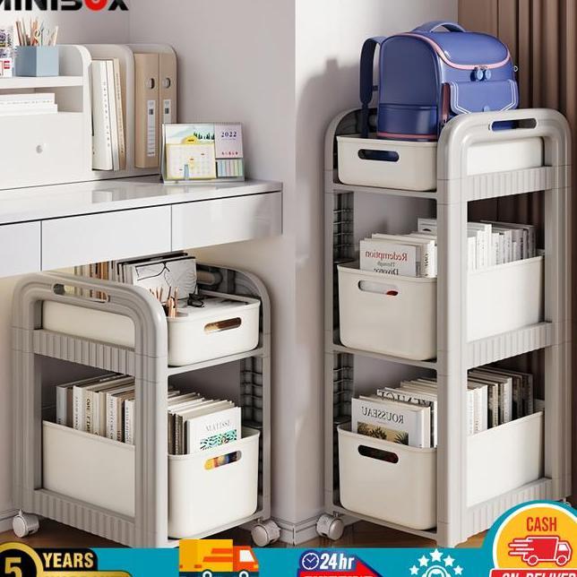 Trolley Rak Serbaguna Aesthetic Rak Troli Serbaguna Rak Penyimpanan Barang  Rak Susun Serbaguna Dapu