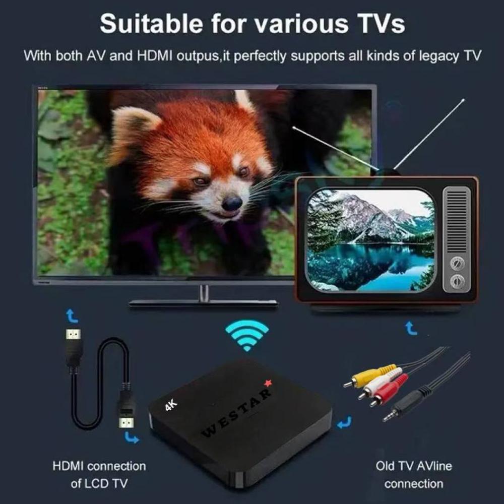 NEW Android Tv Box WESTAR W1 WIFI 16gb Ram 256gb Rom STB 4K Smart TV Box Unlock Tv Box Netflix Globa