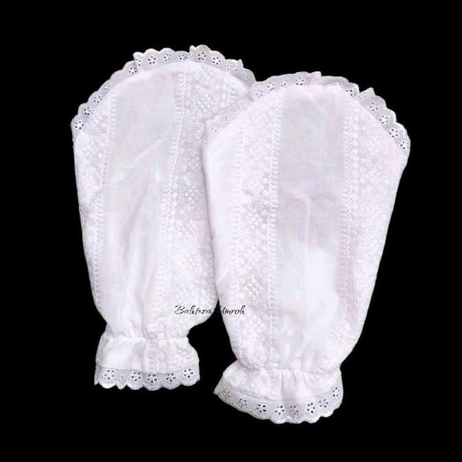 Set Ihram Katun Paris Salur Gamis,Bergo,Sarung Tangan haji dan umroh  Lembut Nyaman Syari BAN