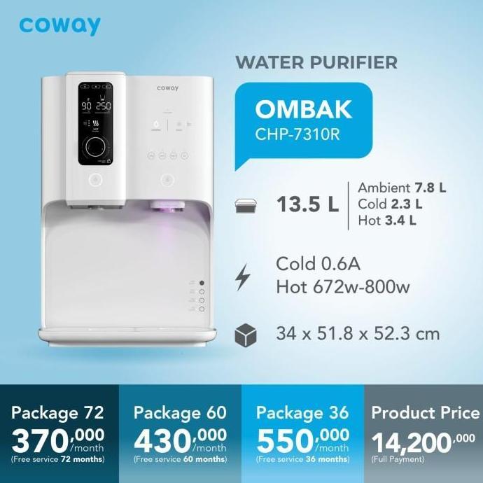 Coway Ombak Dispenser RO Pemurni Air Minum Water Purifier Langganan Kontrak TERBAIK