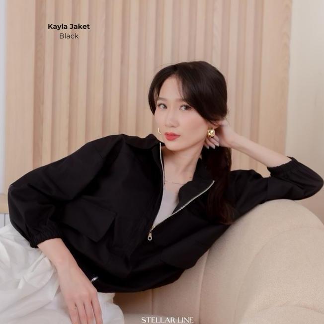 - Kemeja Jaket Stellar Kemeja Jaket Kayla Katun Jepang Premium Wanita